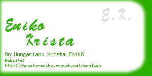 eniko krista business card