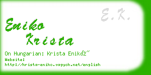 eniko krista business card